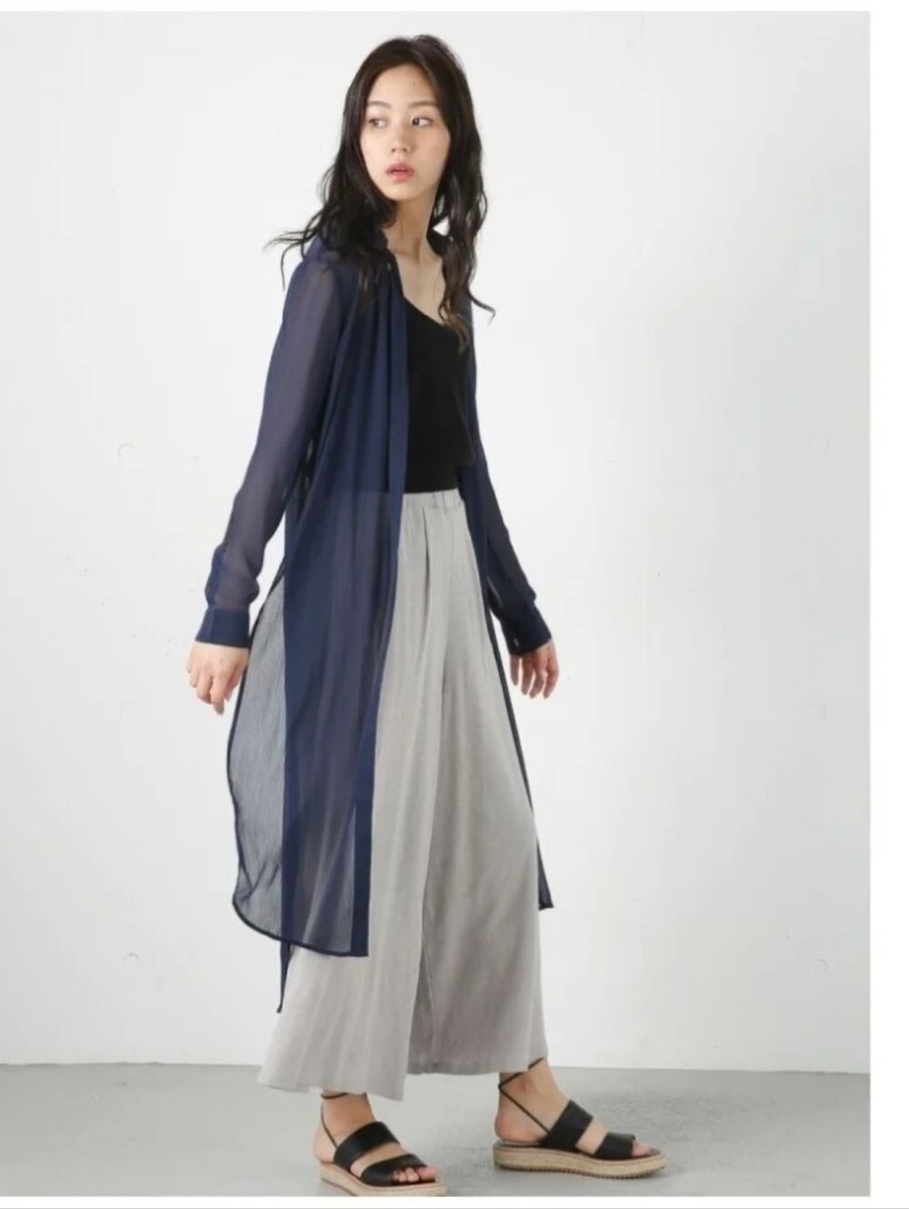 Moussy semi-sheer crinkly beach shirt/overshirt Free Size